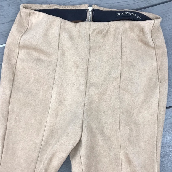 NWT BlankNYC faux suede tan pants leggings size26 - Picture 2 of 9